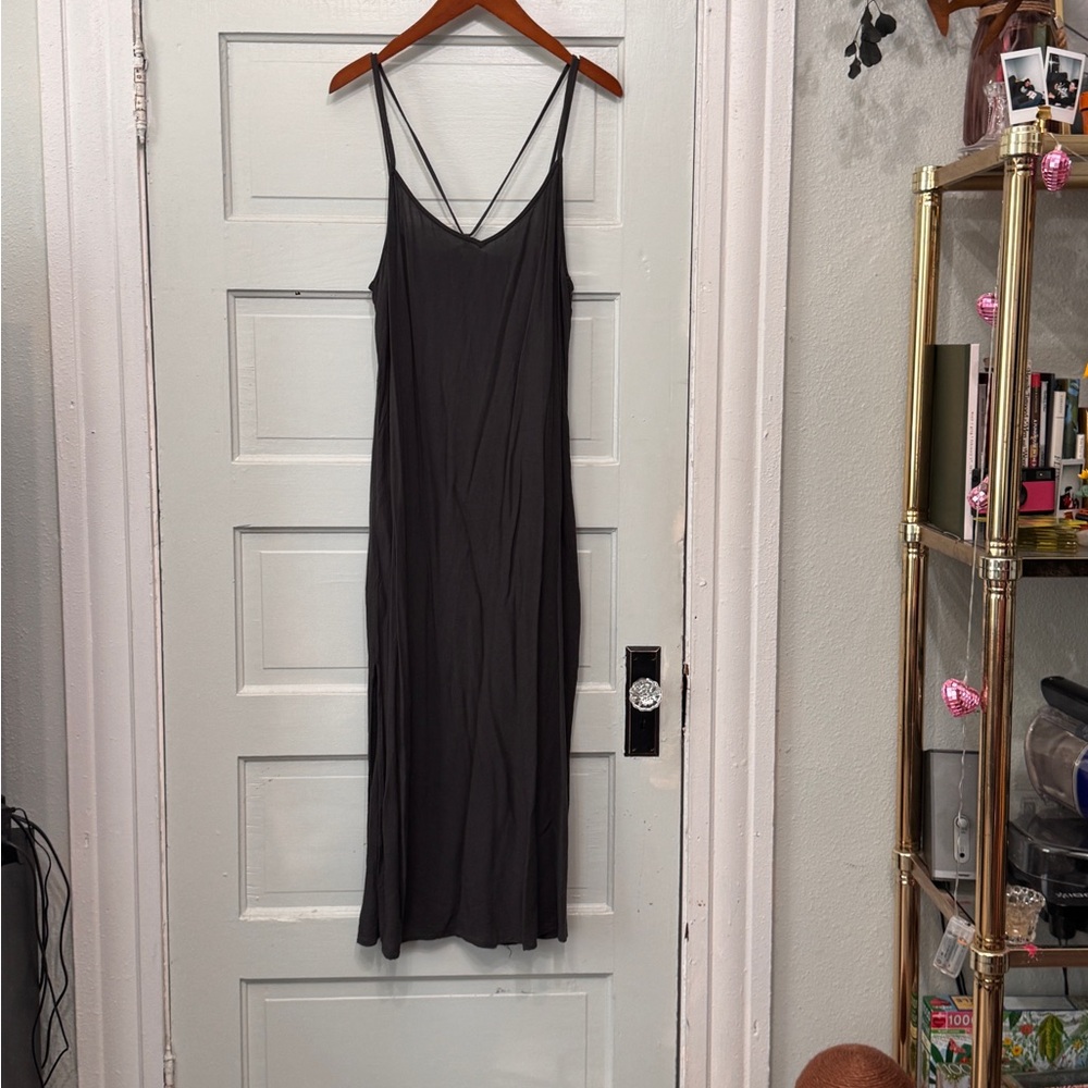 Aerie Charcoal Slip Dress